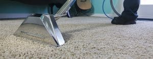 carpet being cleaned