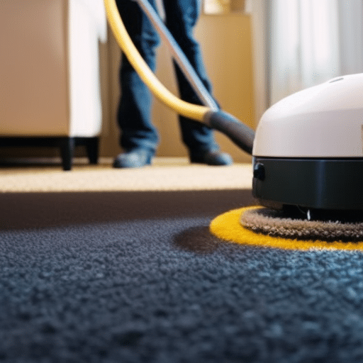 An image showcasing the encapsulation cleaning method for residential carpets