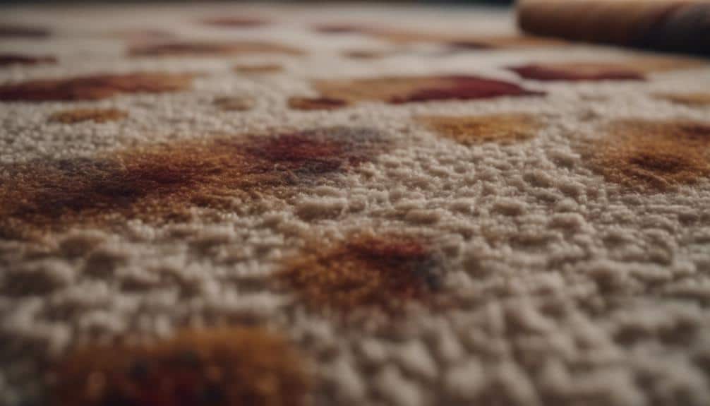 visible stains on fabric