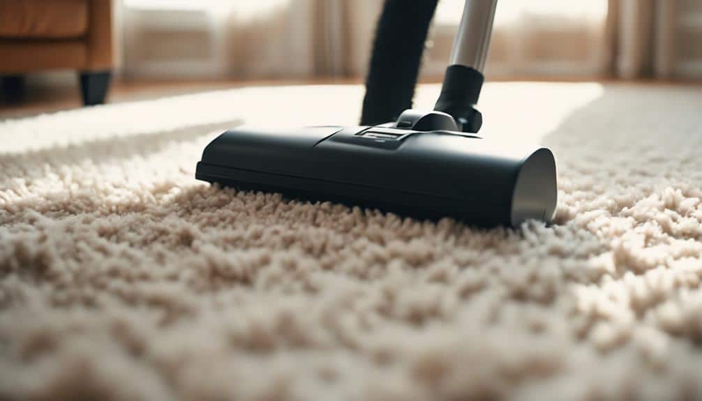 vacuuming damages carpet fibers