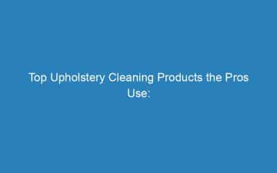Top Upholstery Cleaners Pros Use: Stain Removers & Protectors