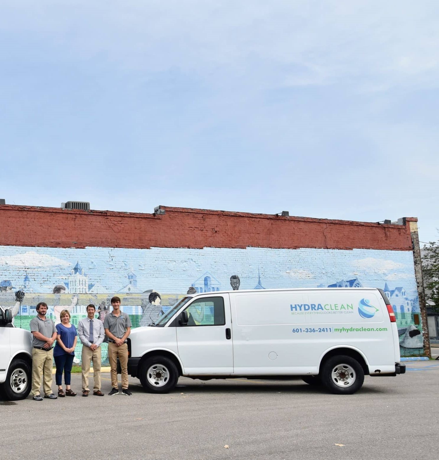 Hydra Clean team with service van in Hattiesburg, MS